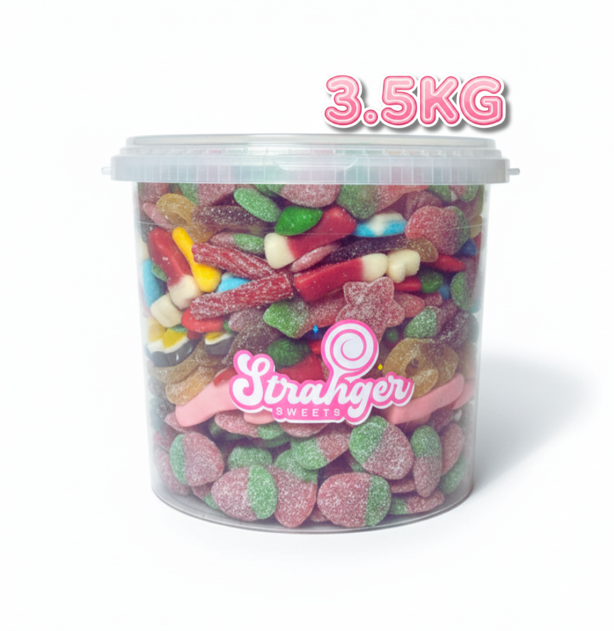Secchiello caramelle gommose 3.5kg - candy bucket trasparente mix colorato personalizzato
